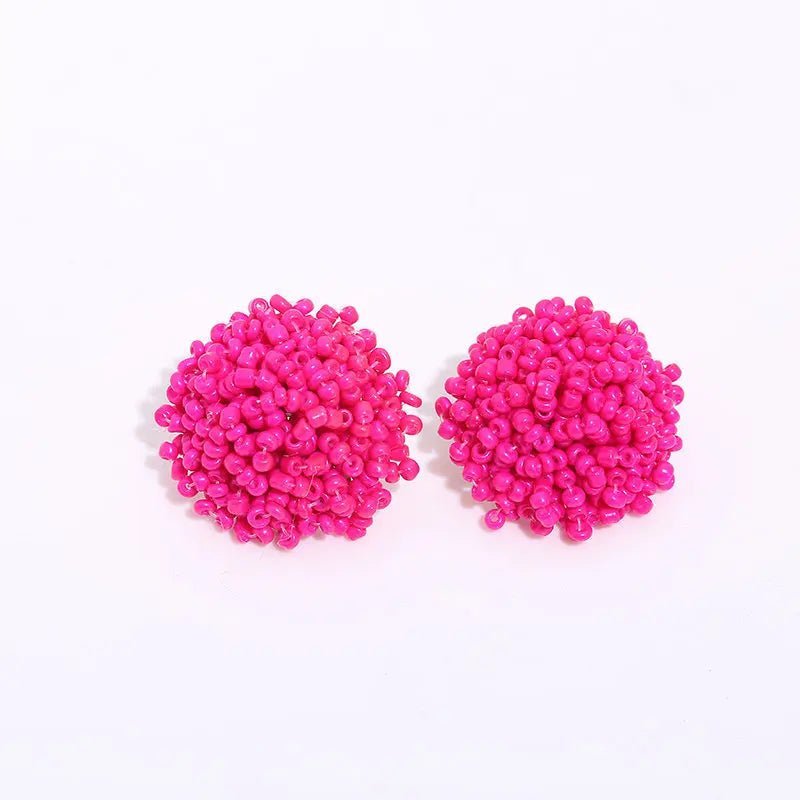 Boucles perles / studs colorées - FoytiShop