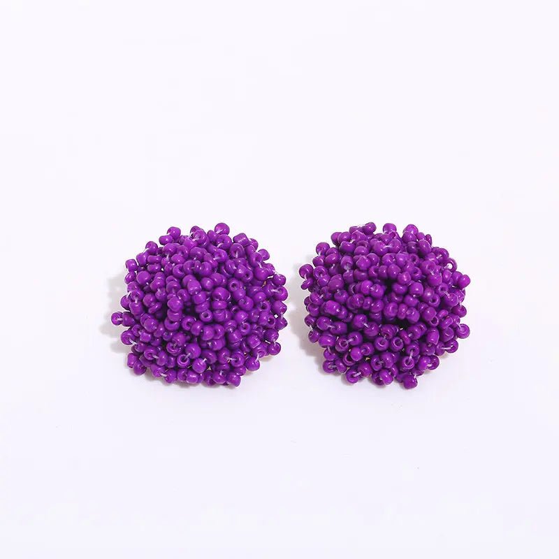 Boucles perles / studs colorées - FoytiShop
