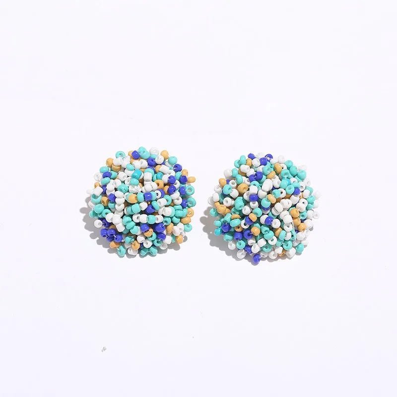 Boucles perles / studs colorées - FoytiShop