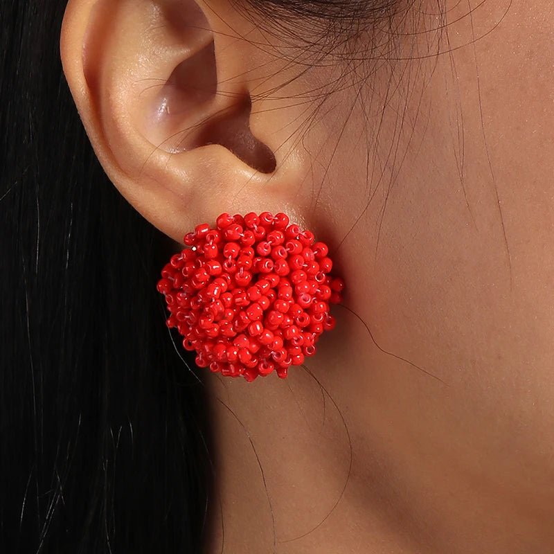 Boucles perles / studs colorées - FoytiShop