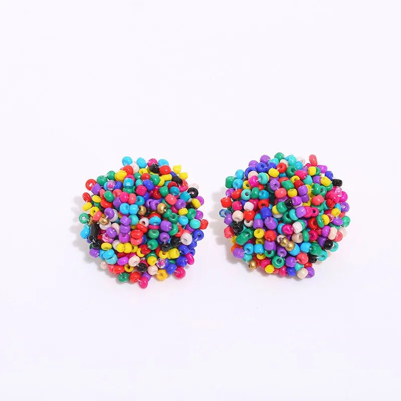 Boucles perles / studs colorées - FoytiShop