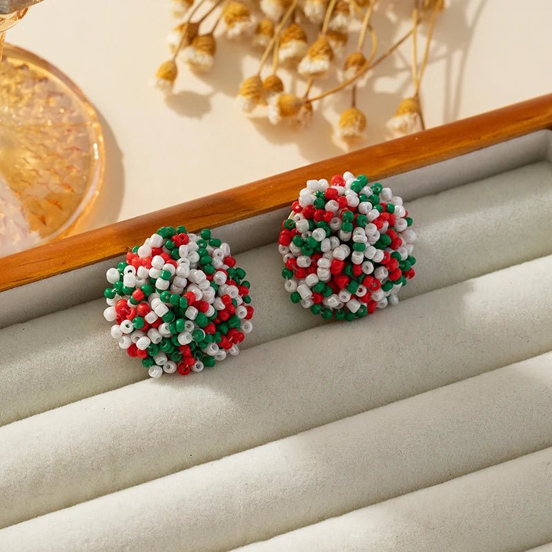 Boucles perles / studs colorées - FoytiShop