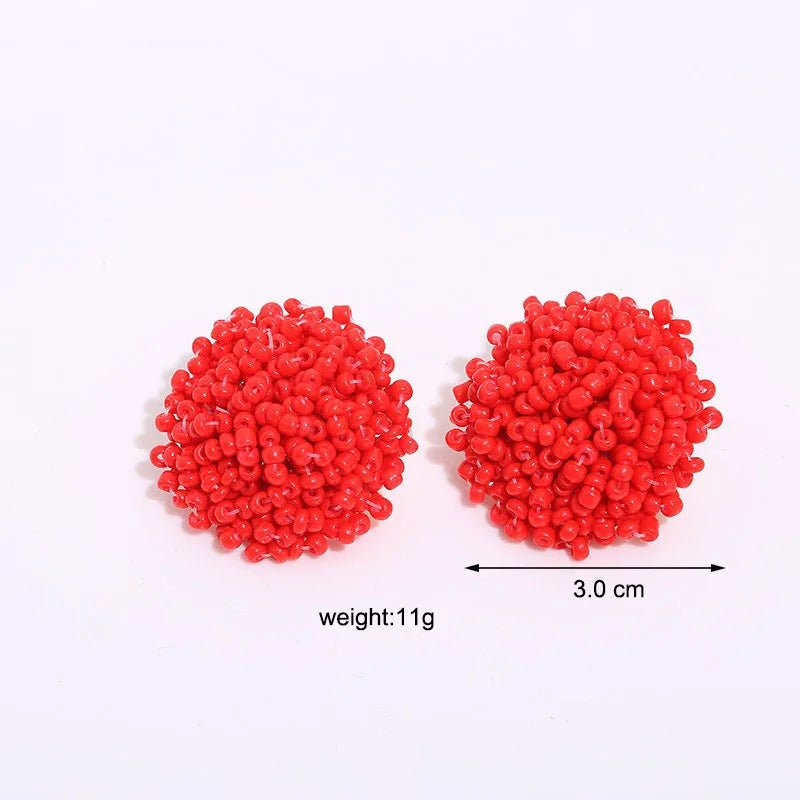Boucles perles / studs colorées - FoytiShop
