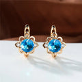 Boucles pierres bleues élégantes - FoytiShop