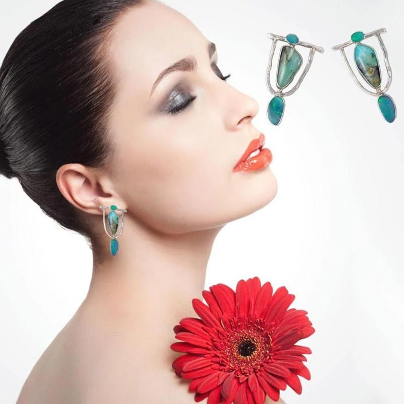 Boucles turquoise chic - FoytiShop