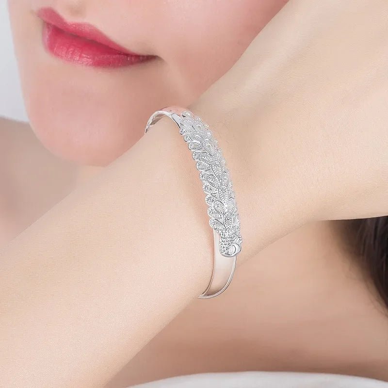 Bracelet Argent 925 Écran de Paon - Femme - FoytiShop