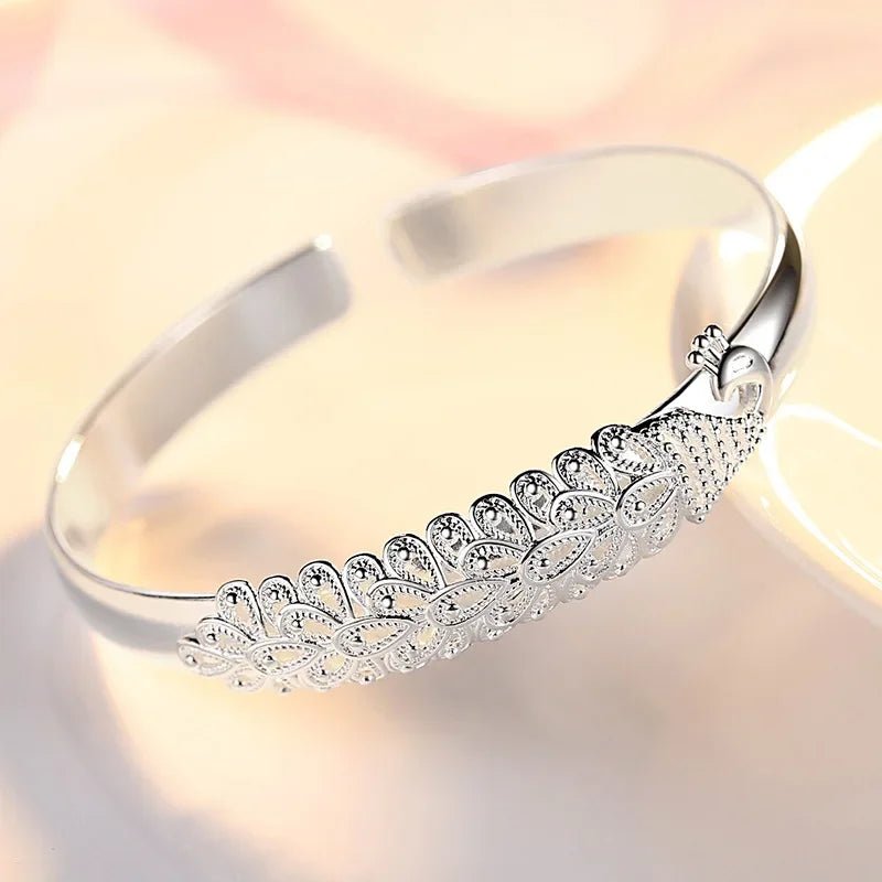 Bracelet Argent 925 Écran de Paon - Femme - FoytiShop