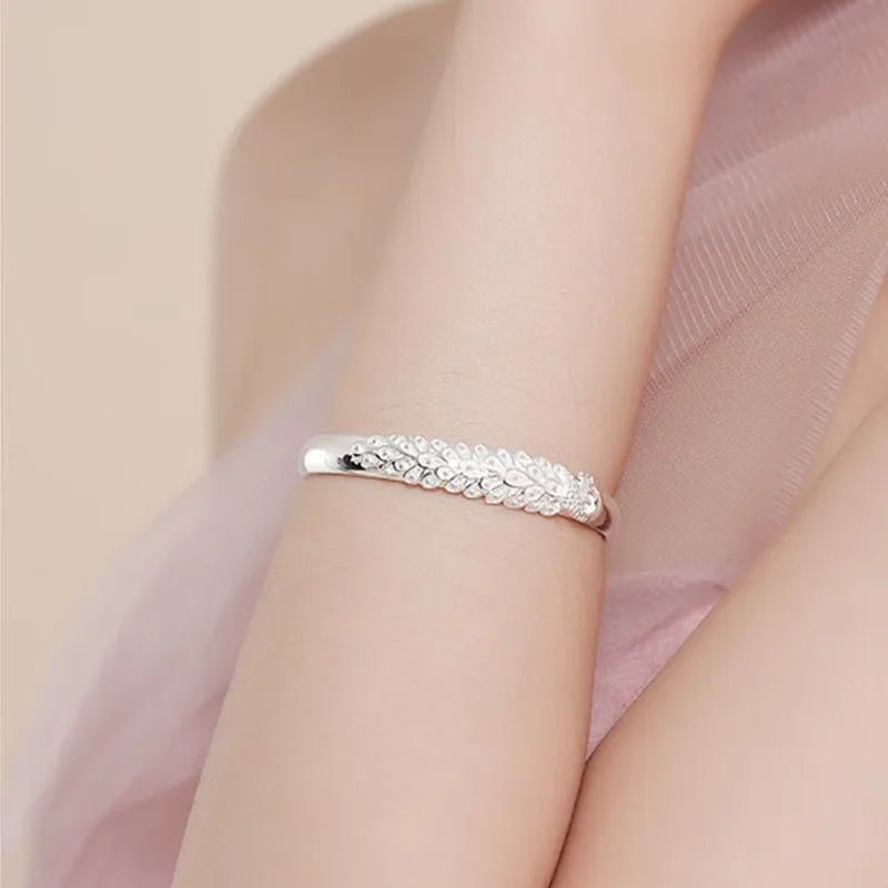 Bracelet Argent 925 Écran de Paon - Femme - FoytiShop