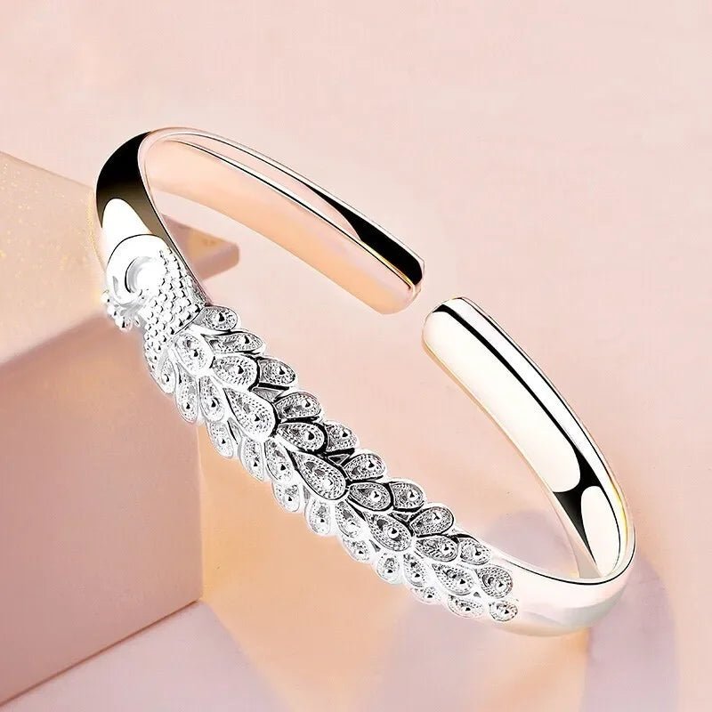 Bracelet Argent 925 Écran de Paon - Femme - FoytiShop