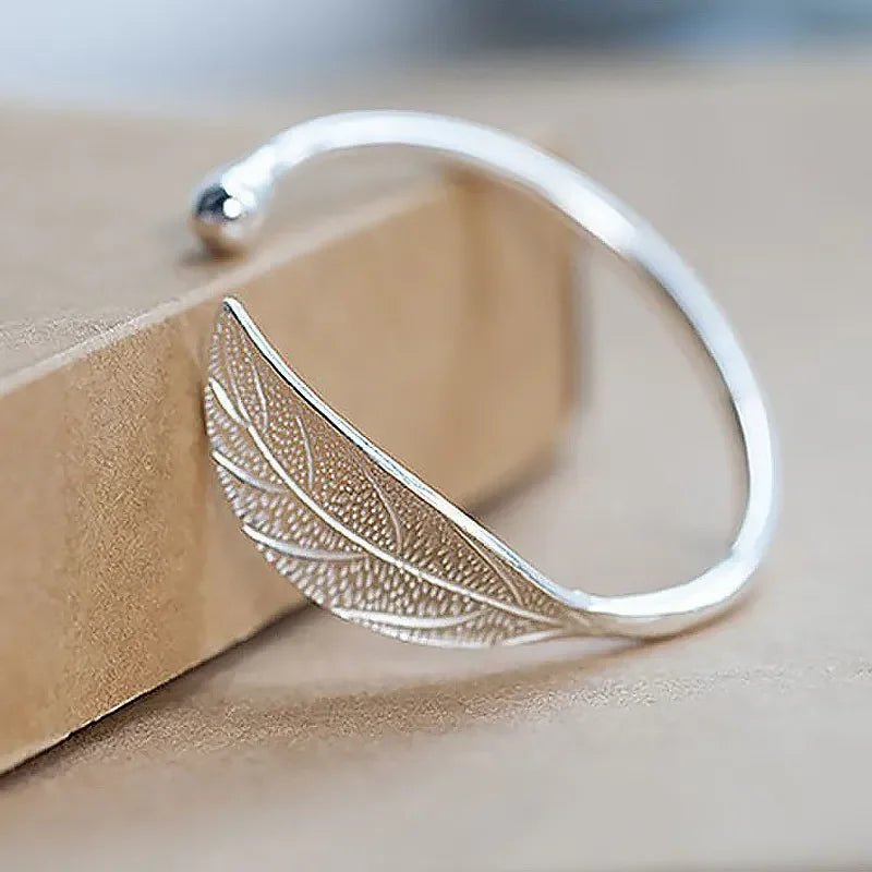 Bracelet Manchette Argent 925 Feuille - Femme - FoytiShop