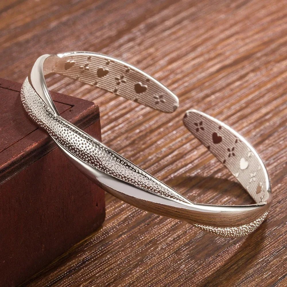 Bracelet Manchette Argent 925 Feuille - Femme - FoytiShop