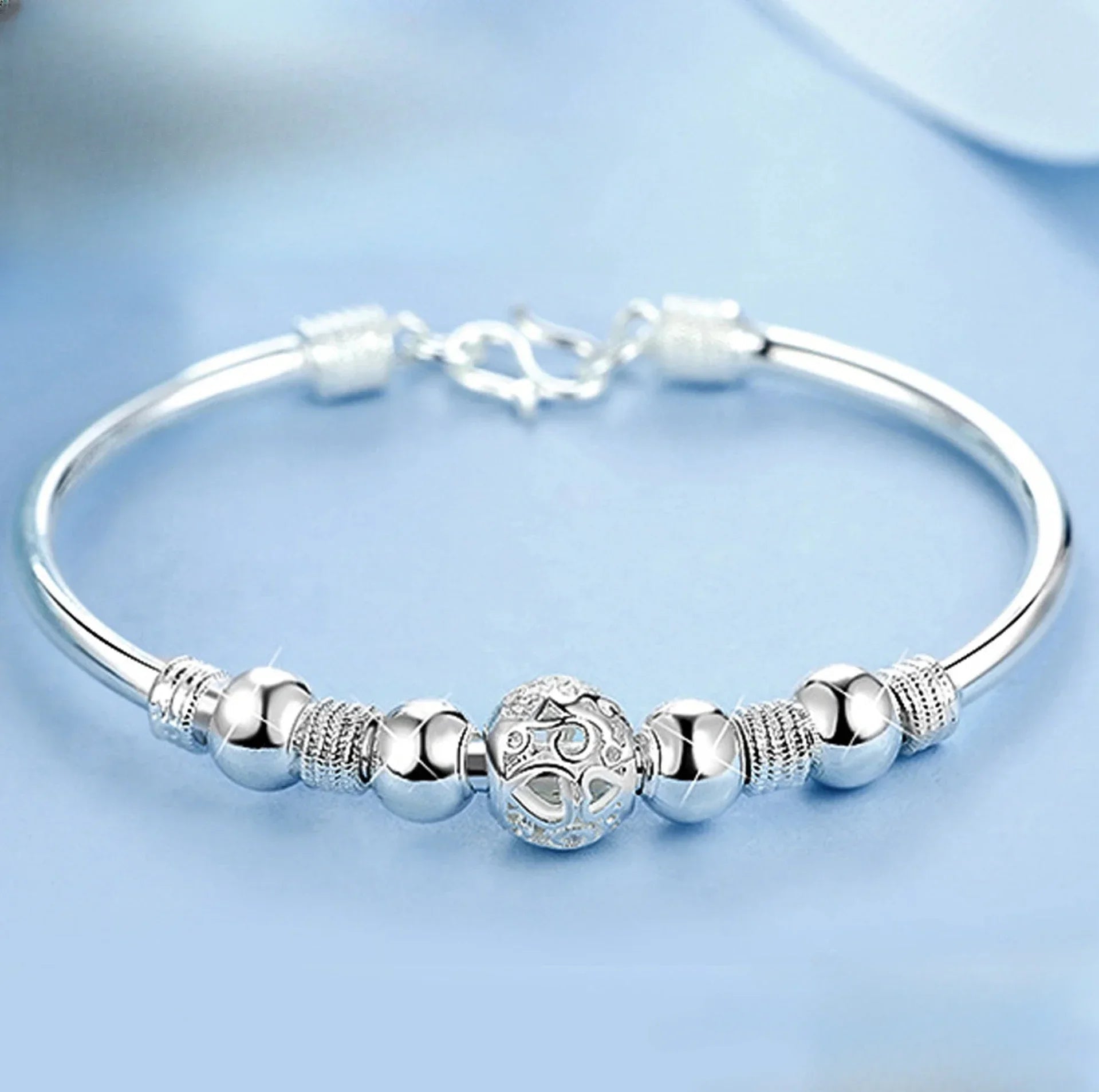 Bracelet Manchette Argent 925 Feuille - Femme - FoytiShop