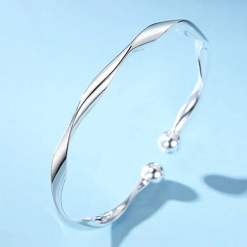Bracelet Manchette Argent 925 Feuille - Femme - FoytiShop