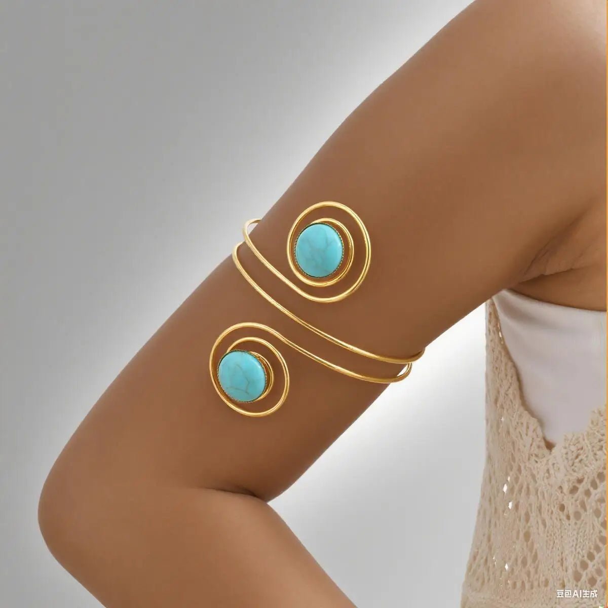 Bracelet manchette du haut du bras pour femmes, brassard minimaliste plaqué or, bijoux de fête - FoytiShop