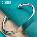 Bracelet manchette en argent Sterling 925 pour femmes et hommes - FoytiShop