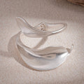 Bracelet Manchette Punk Feuilles Métal Mat – Or & Argent Femme - FoytiShop