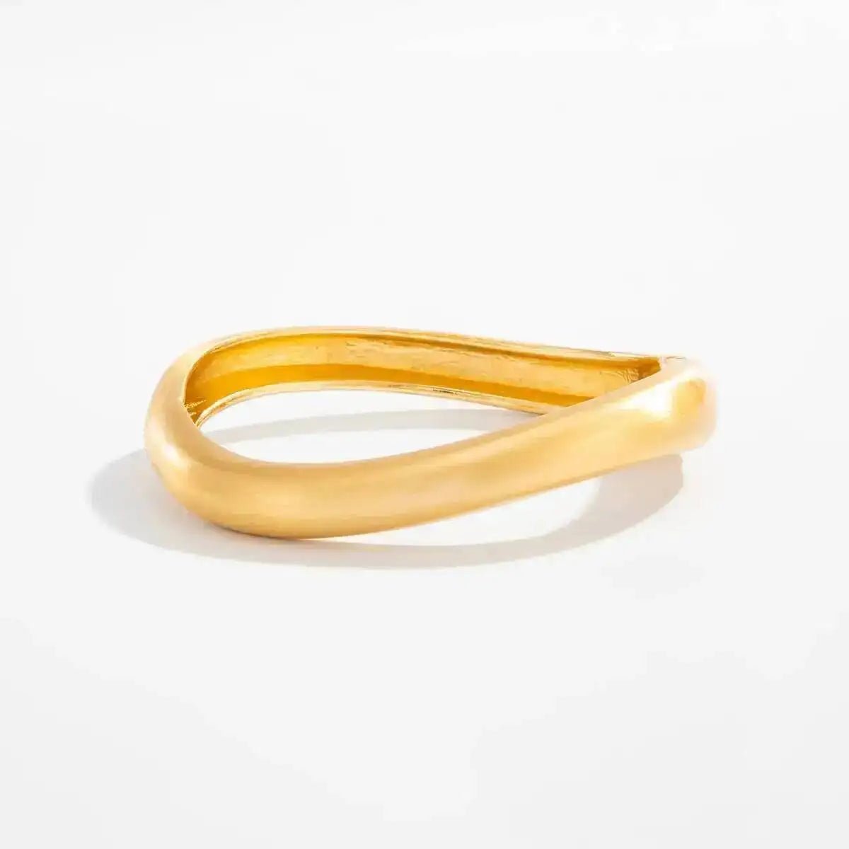 Bracelet Métal Givré Couleur Or – Style Hip Hop Punk Empilable Femme - FoytiShop