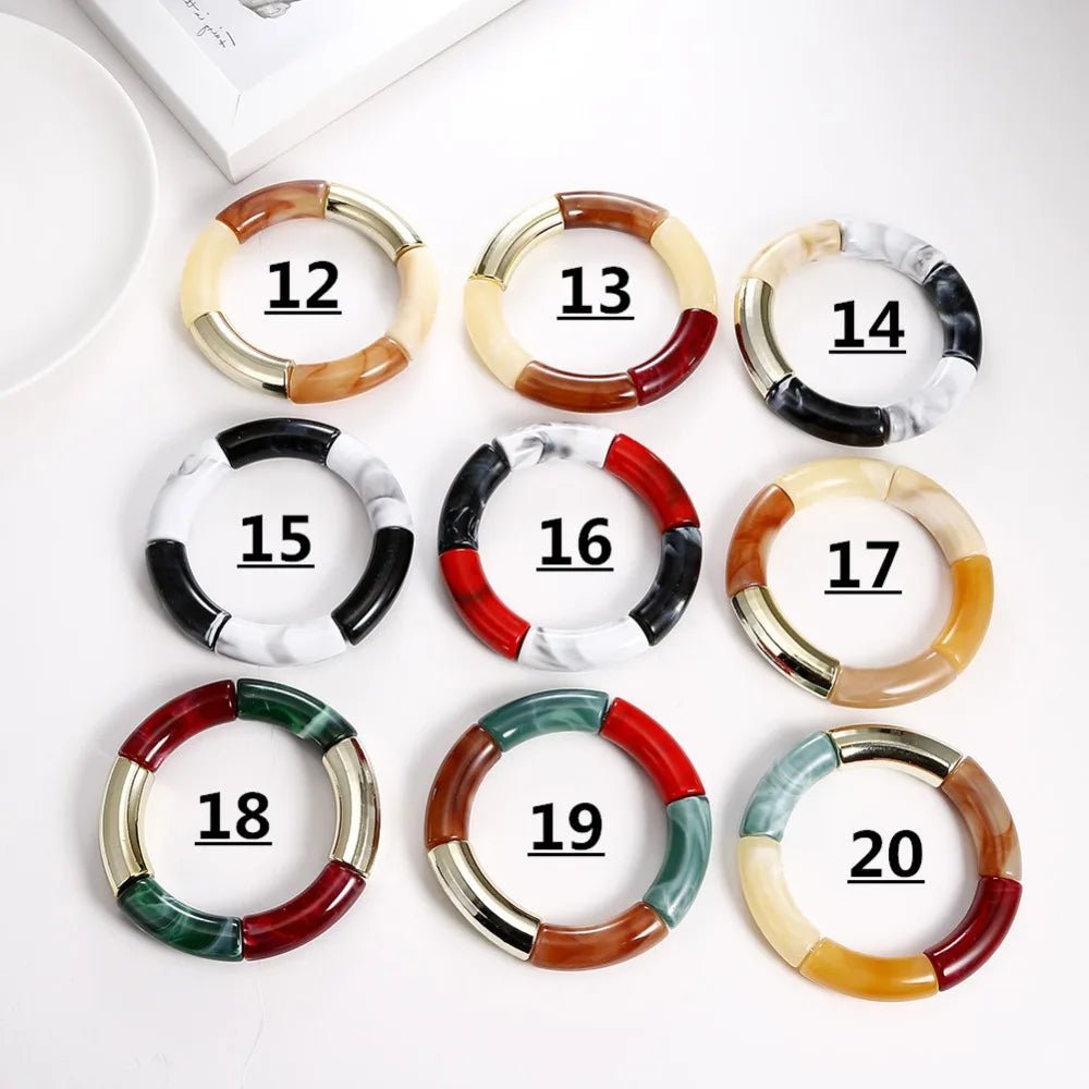 Bracelet Perlé Acrylique à Breloques – Style Mode Femme - FoytiShop