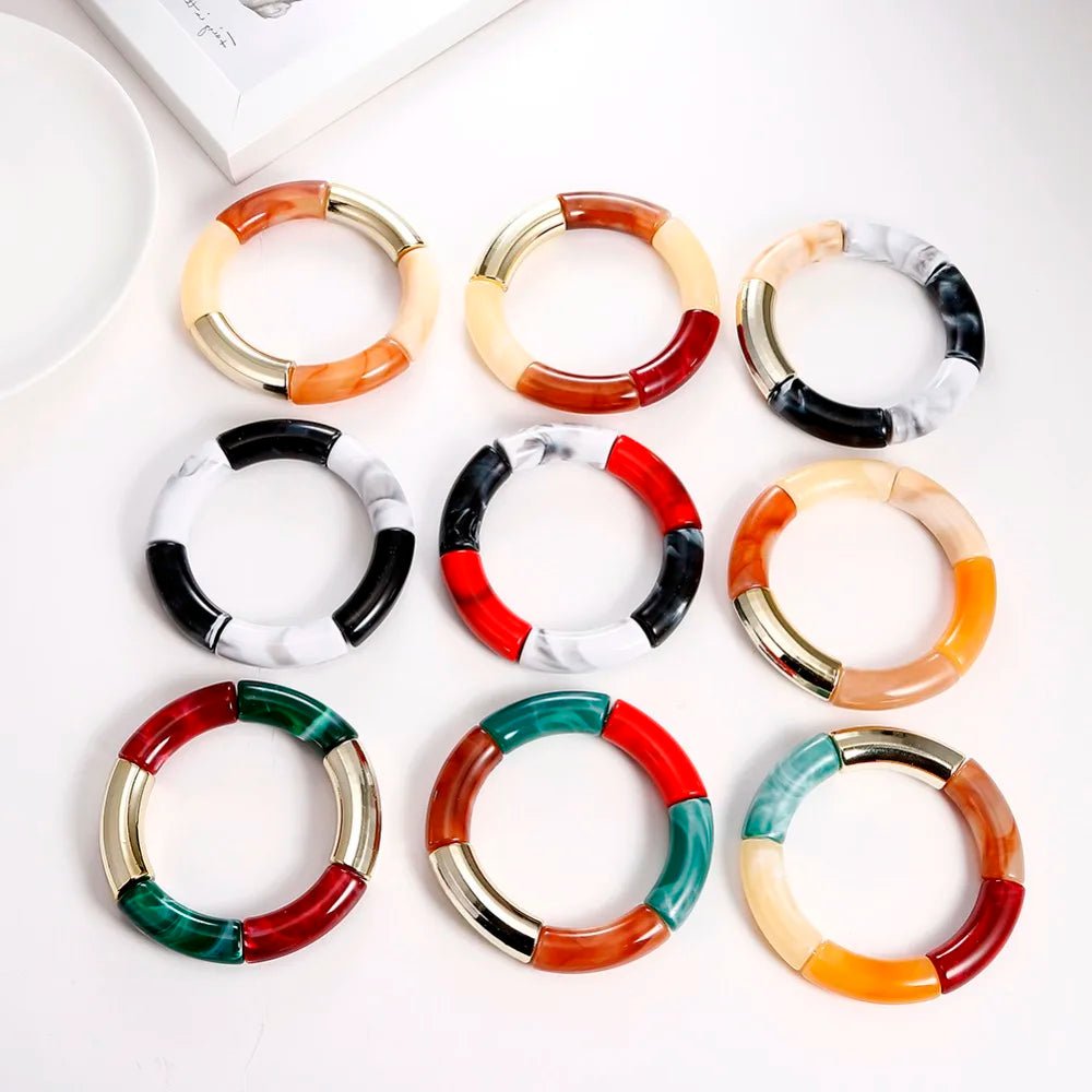 Bracelet Perlé Acrylique à Breloques – Style Mode Femme - FoytiShop