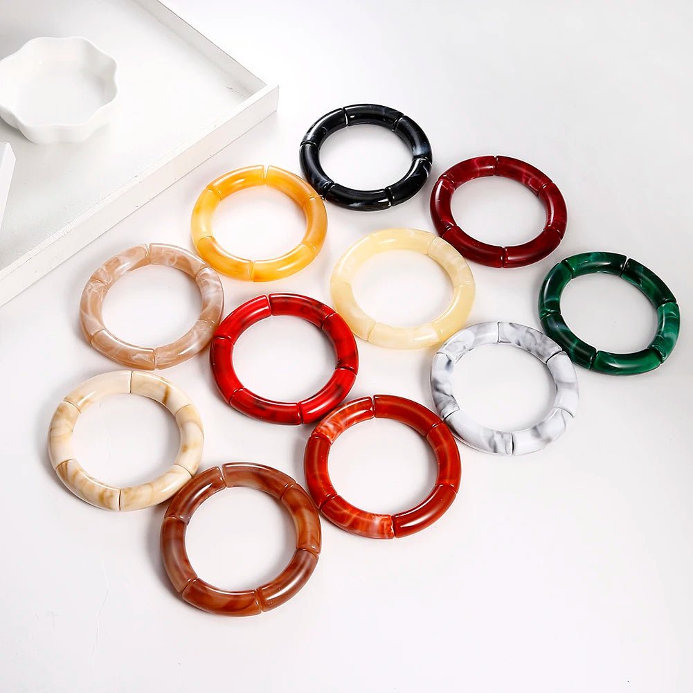 Bracelet Perlé Acrylique à Breloques – Style Mode Femme - FoytiShop