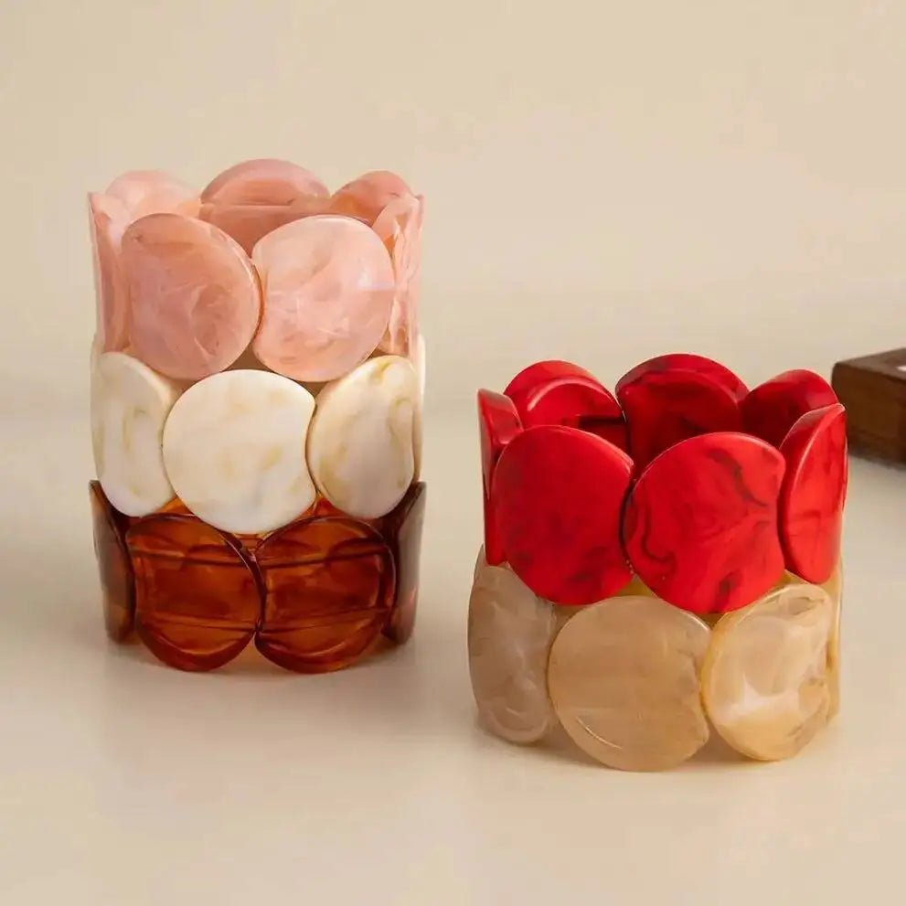 Bracelets Acrylique Vintage Empilables – Style Élégant Femme - FoytiShop