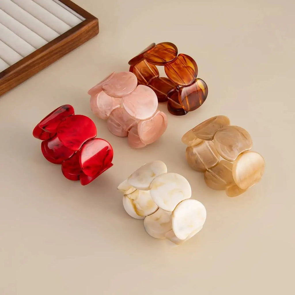 Bracelets Acrylique Vintage Empilables – Style Élégant Femme - FoytiShop