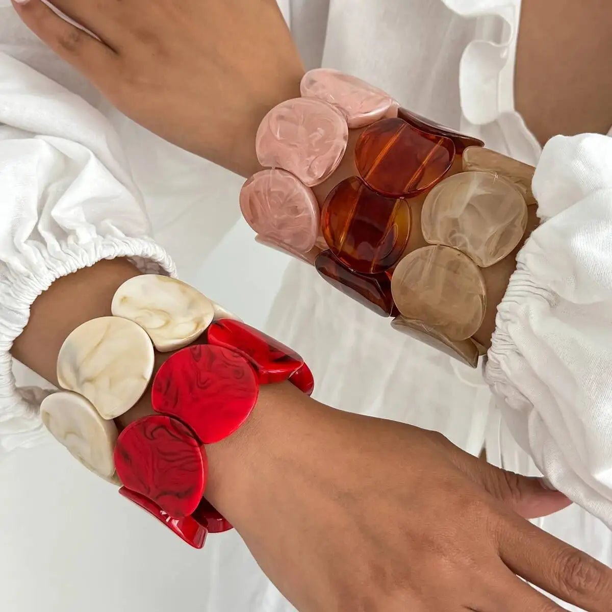 Bracelets Acrylique Vintage Empilables – Style Élégant Femme - FoytiShop