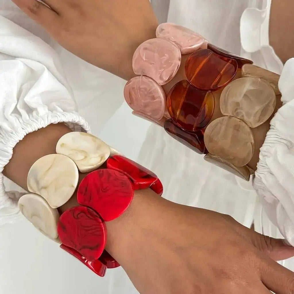Bracelets Acrylique Vintage Empilables – Style Élégant Femme - FoytiShop