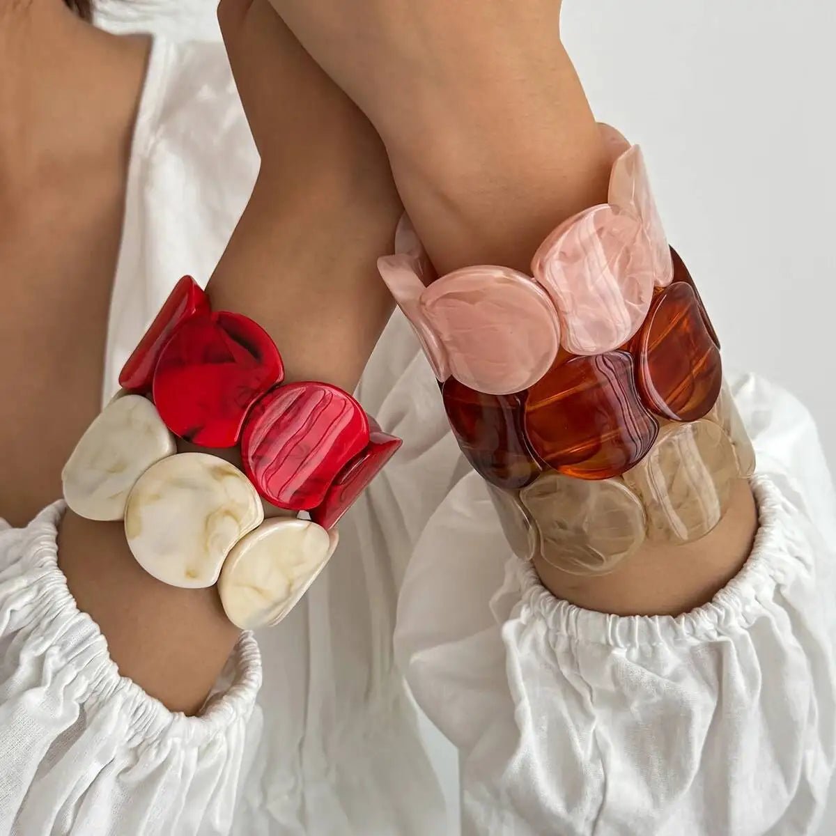 Bracelets Acrylique Vintage Empilables – Style Élégant Femme - FoytiShop