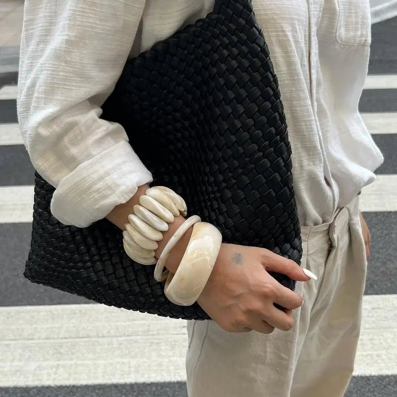 Bracelets de manchette Boho élégants – Bracelets à bras larges géométriques en résine acrylique pour femmes - FoytiShop