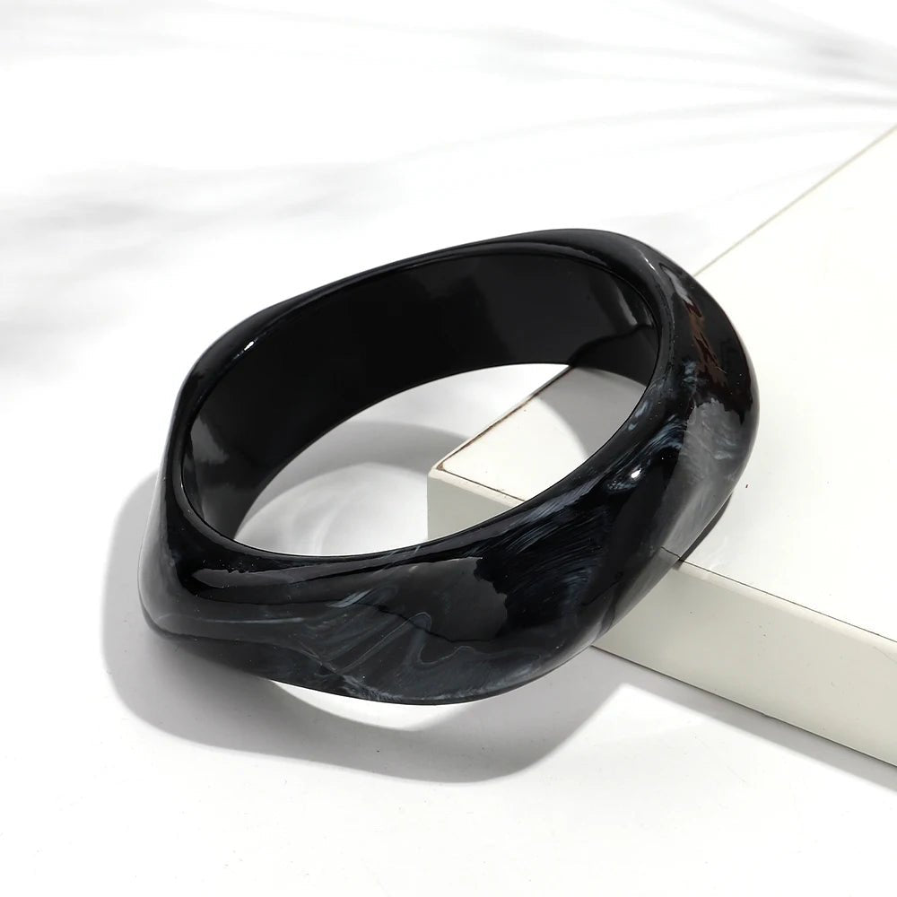 Bracelets épais géométriques irréguliers en acrylique pour femmes - FoytiShop
