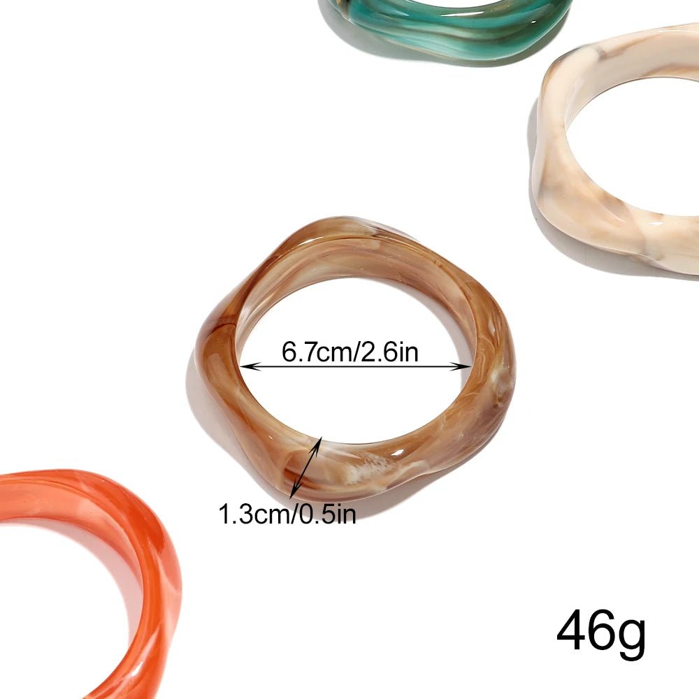 Bracelets épais géométriques irréguliers en acrylique pour femmes - FoytiShop