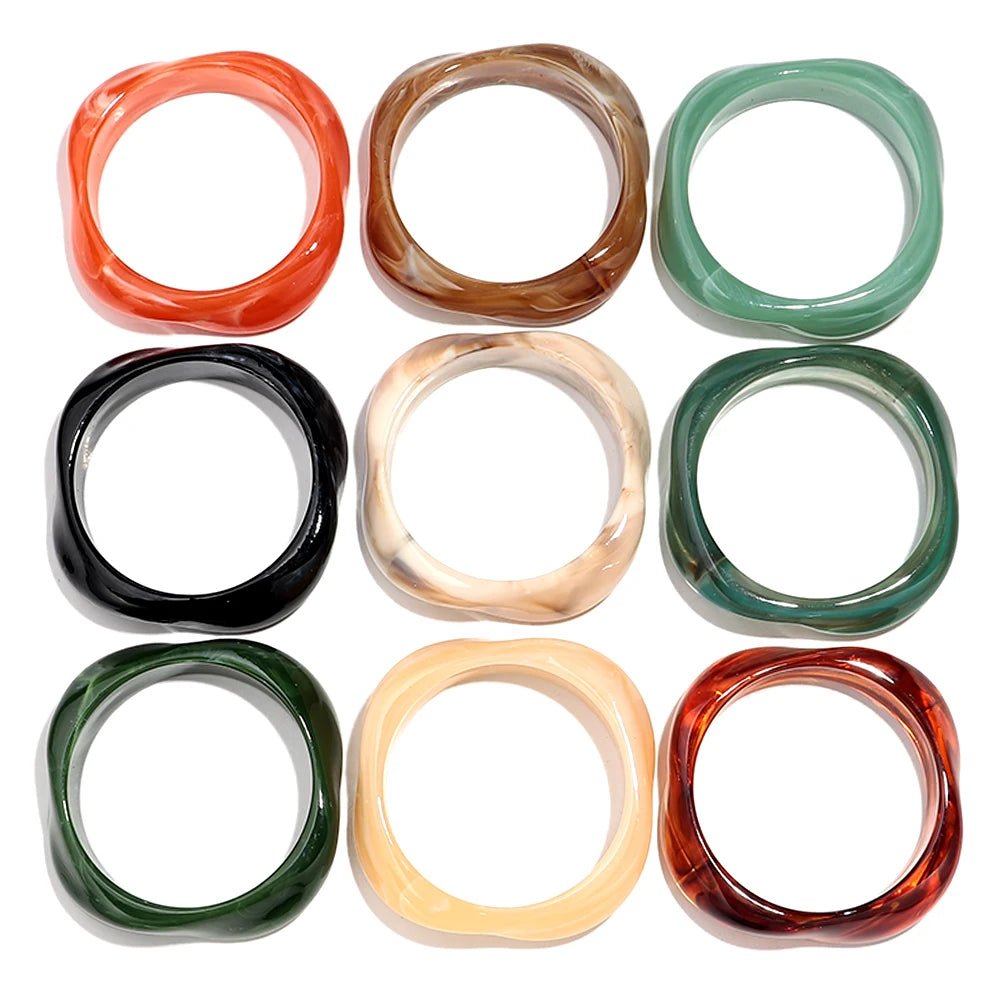 Bracelets épais géométriques irréguliers en acrylique pour femmes - FoytiShop