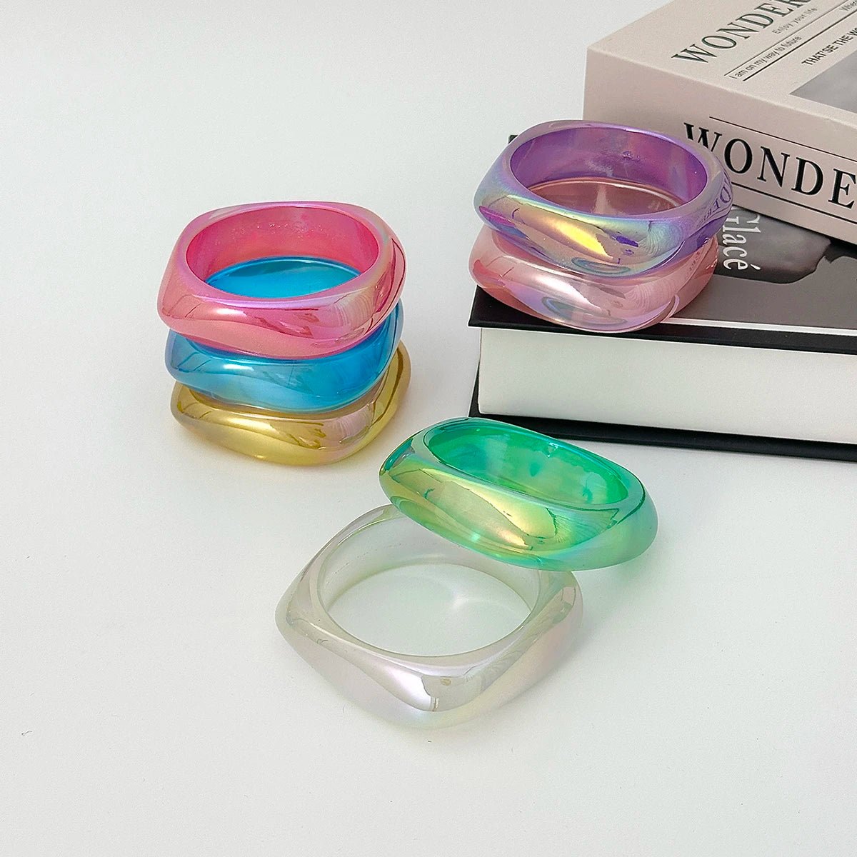 Bracelets Géométriques Résine Transparente – 7 Styles Boho Femme - FoytiShop
