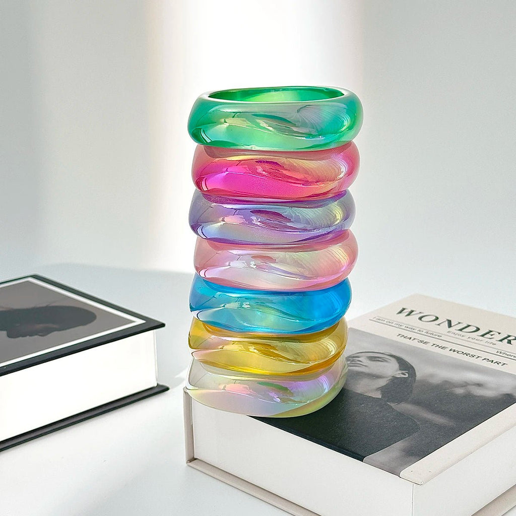 Bracelets Géométriques Résine Transparente – 7 Styles Boho Femme - FoytiShop