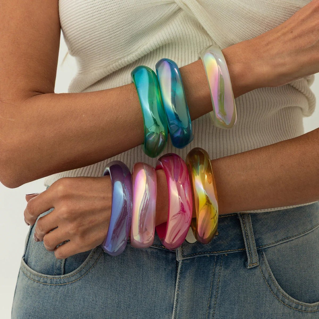 Bracelets Géométriques Résine Transparente – 7 Styles Boho Femme - FoytiShop