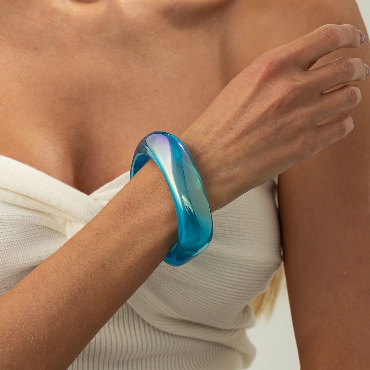 Bracelets Géométriques Résine Transparente – 7 Styles Boho Femme - FoytiShop
