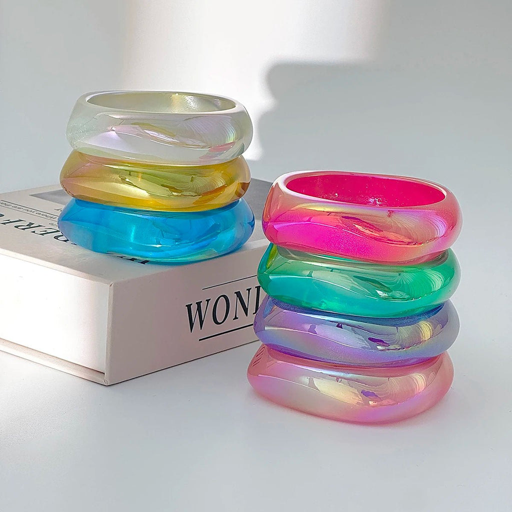 Bracelets Géométriques Résine Transparente – 7 Styles Boho Femme - FoytiShop