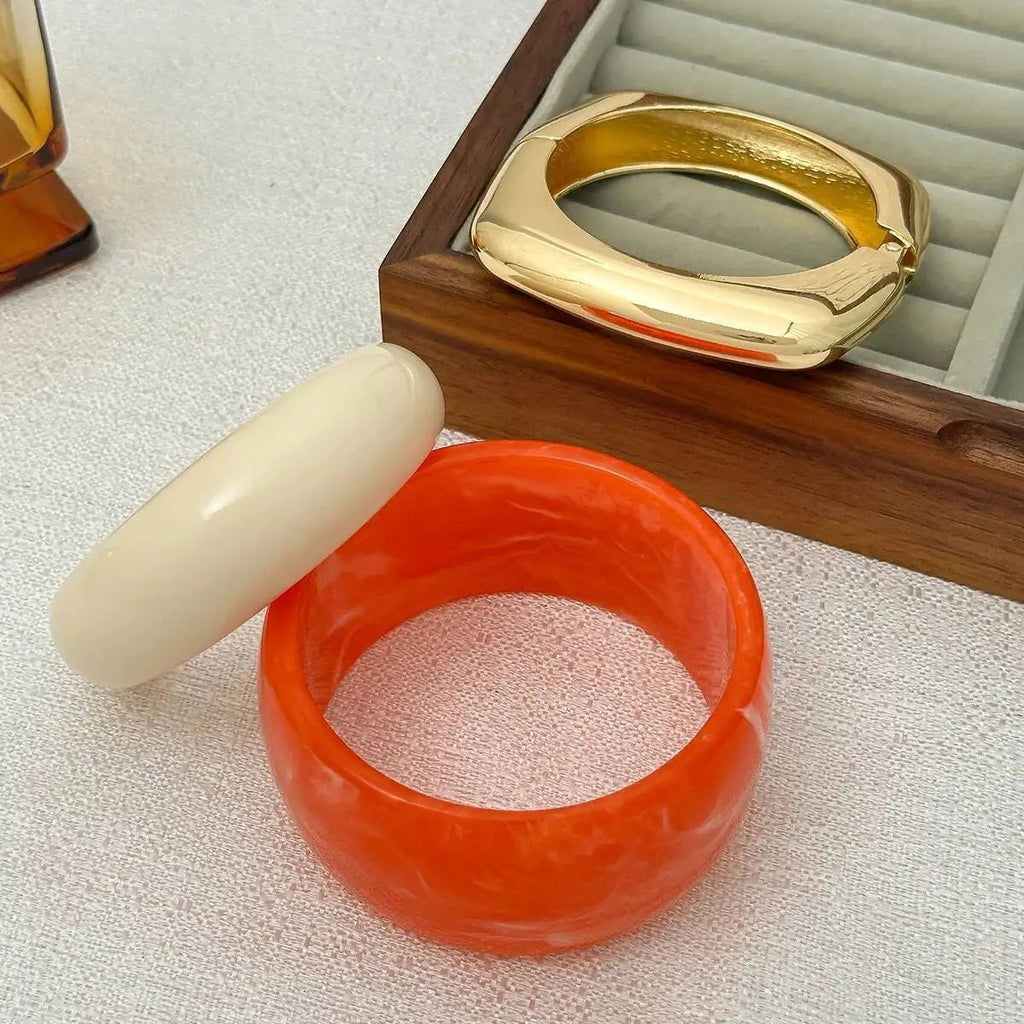 Bracelets Larges Résine Boho Géométrique – 3 Styles Hip Hop Femme - FoytiShop