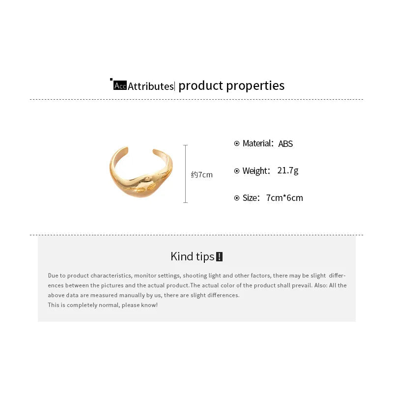 🔶 Bracelets Ouverts Torsadés Géométriques Irréguliers Femme - Tempérament Exagéré - FoytiShop
