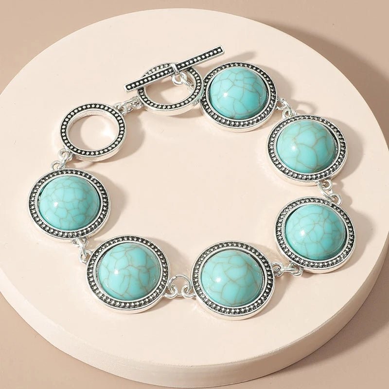 Bracelets pour femmes bleu rouge noir perle Vintage - FoytiShop