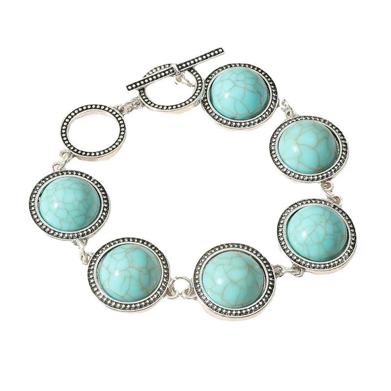 Bracelets pour femmes bleu rouge noir perle Vintage - FoytiShop