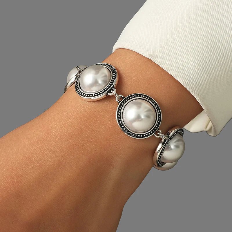 Bracelets pour femmes bleu rouge noir perle Vintage - FoytiShop