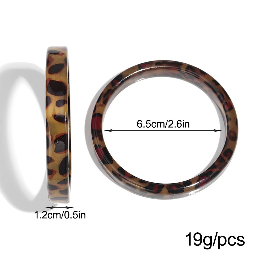 🐆 Bracelets Ronds Vintage Résine Léopard Femme - Bijoux Mode 2026 - FoytiShop