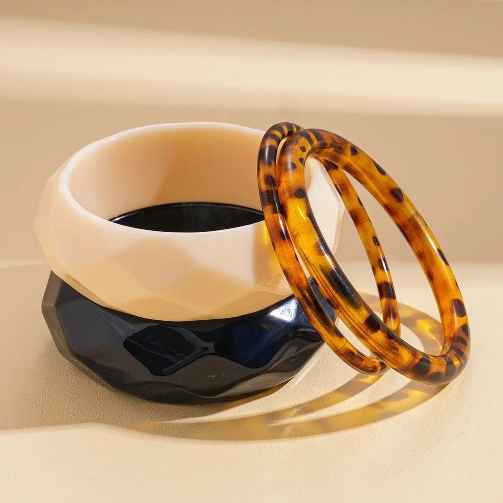 Bracelets vintage pour femmes imprimé léopard irrégulier. - FoytiShop