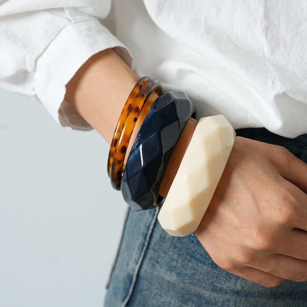 Bracelets vintage pour femmes imprimé léopard irrégulier. - FoytiShop