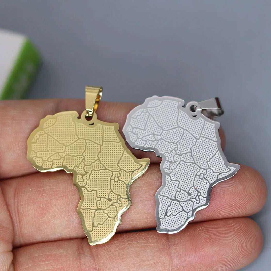 🌍 Breloques Africaines Créatives Carte - Colliers Bracelets Bijoux Artisanaux - FoytiShop