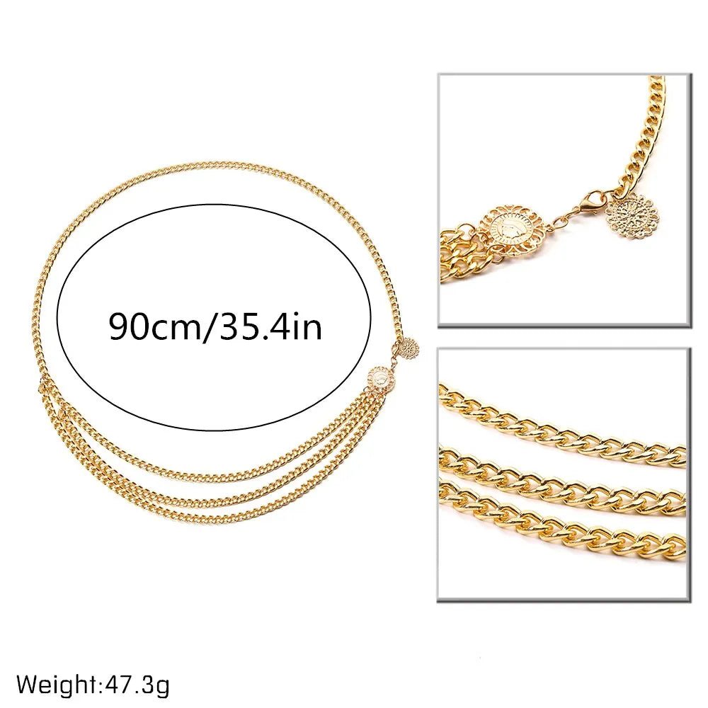 Ceinture Chaîne Élégance — Accessoire Tendance & Silhouette Sublimée - FoytiShop
