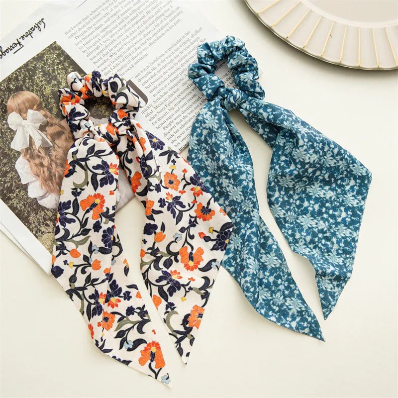 Chouchou Pois Long - Élastique Cheveux Écharpe Queue de Cheval Femme - FoytiShop