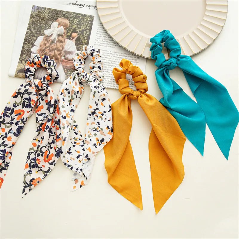 Chouchou Pois Long - Élastique Cheveux Écharpe Queue de Cheval Femme - FoytiShop